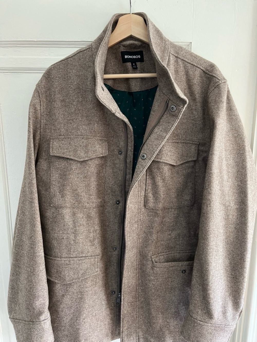 Bonobos Taupe-Brown Wool Field Jacket
